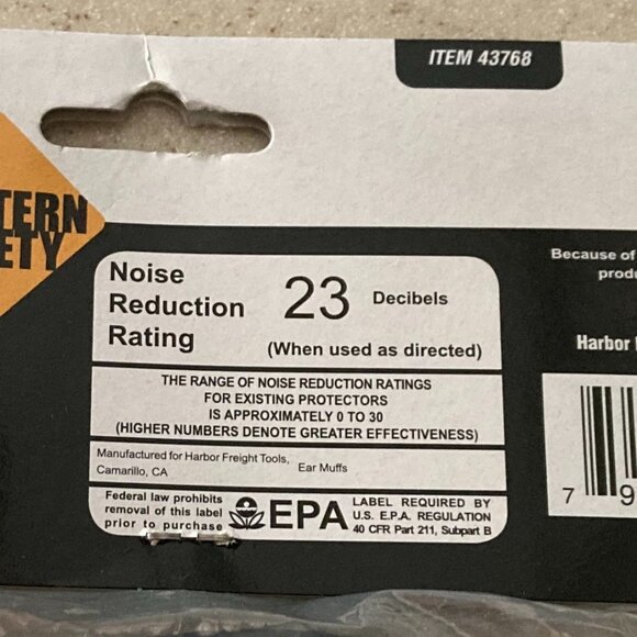 Western Safety Industrial Ear Muffs Ear Protection Noise Reduction NIP - Picture 6 of 9